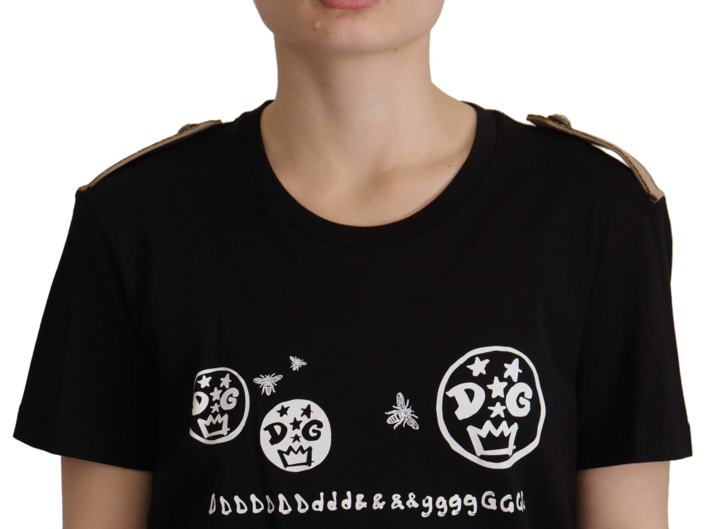 Dolce &amp; Gabbana Chic Black Logo Cotton T-Shirt for Women