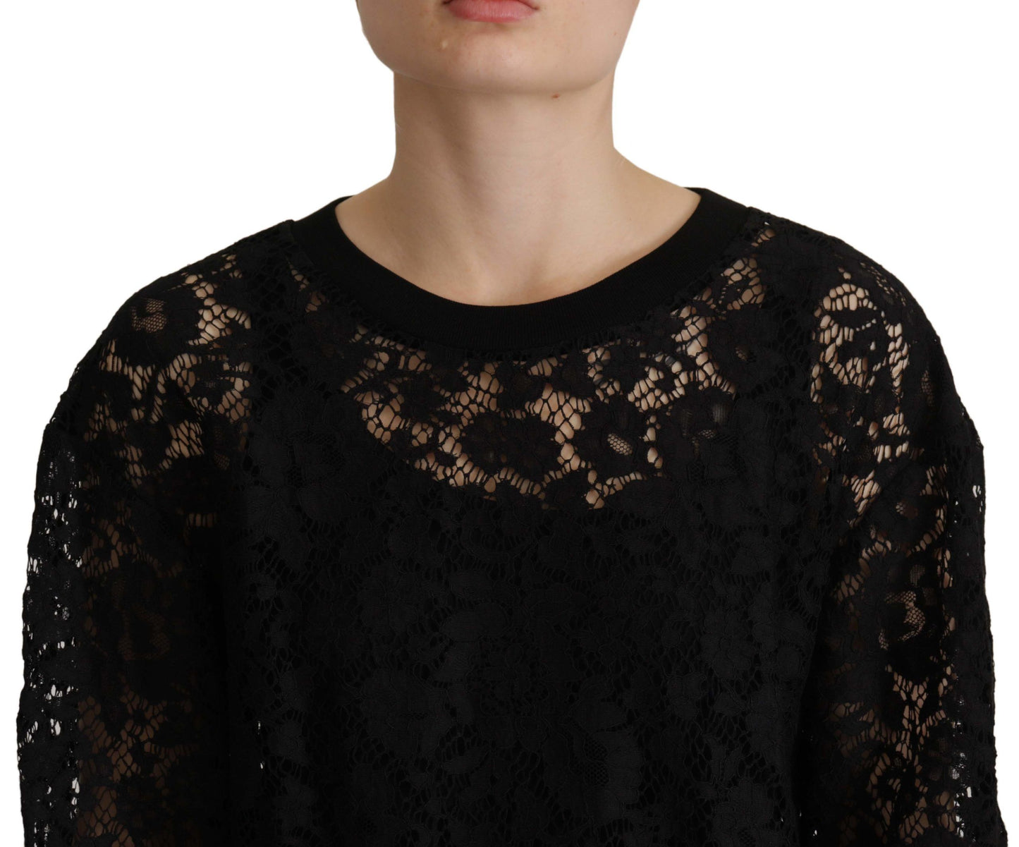 Dolce &amp; Gabbana Elegant Black Long Sleeve Blouse Top