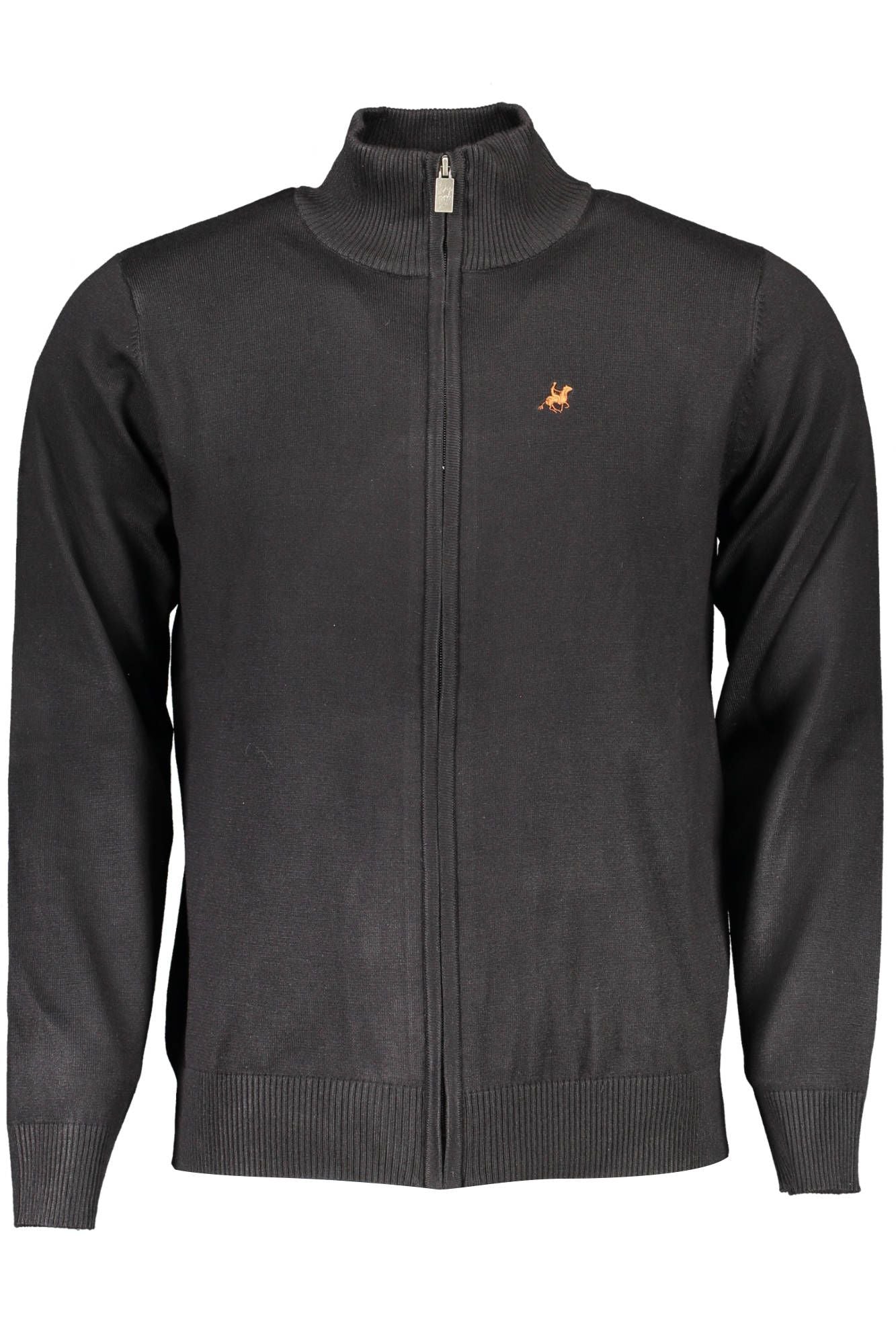 US Grand Polo Black Viscose Sweater for Men