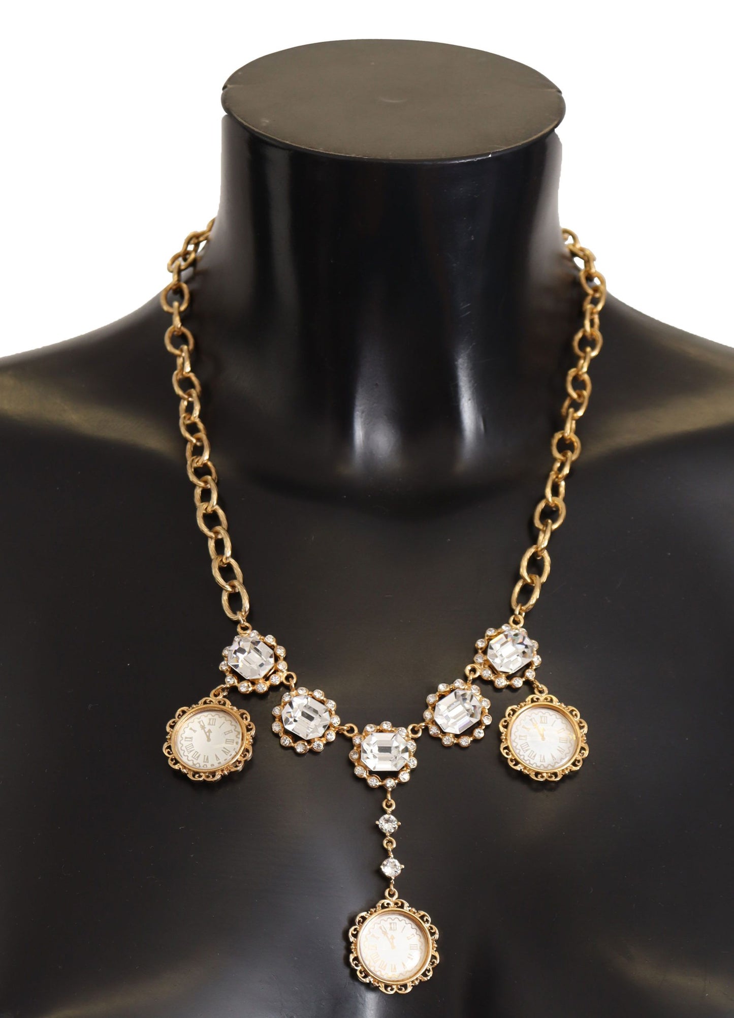 Dolce &amp; Gabbana Elegant Statement Necklace with Timepiece