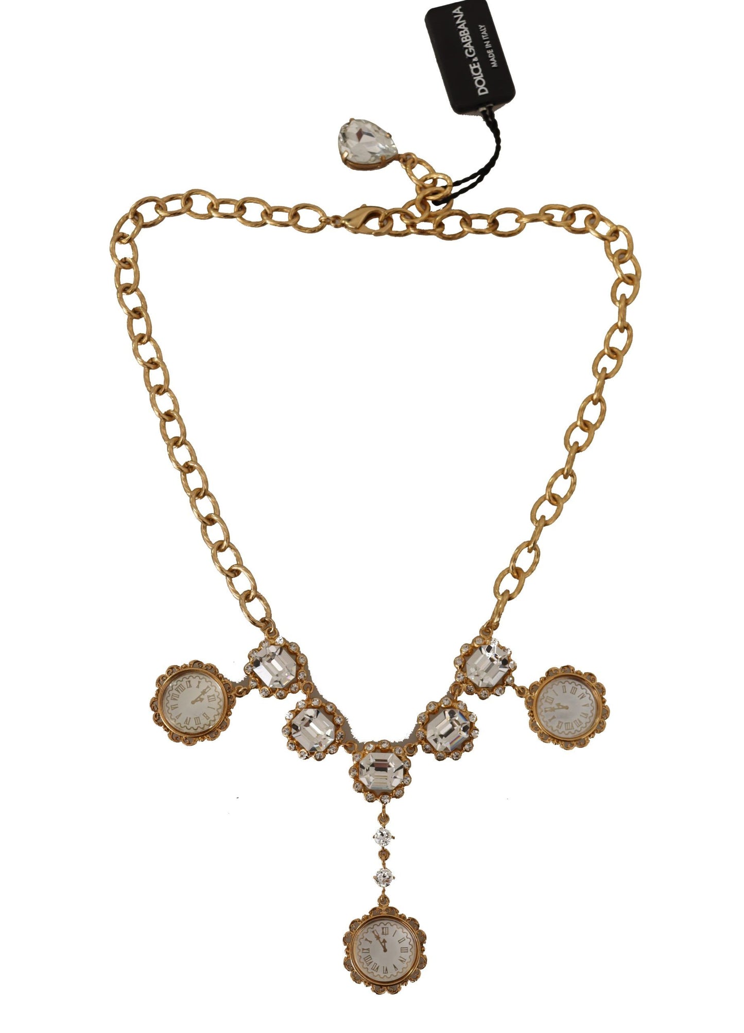 Dolce &amp; Gabbana Elegant Statement Necklace with Timepiece