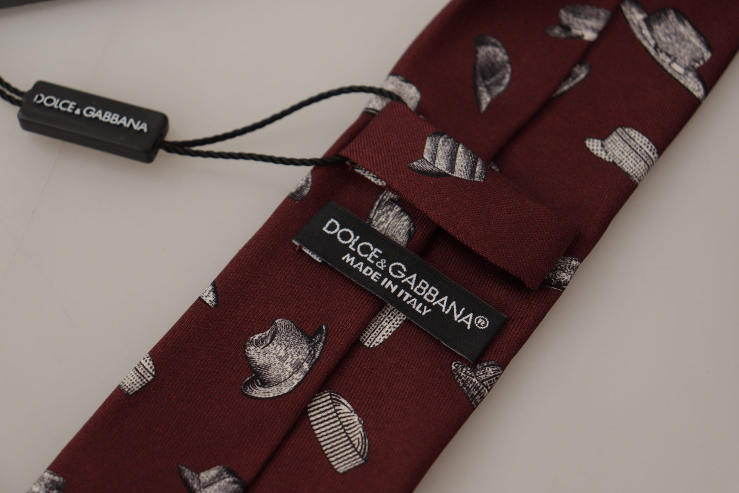 Dolce & Gabbana Maroon Elegance Seidenkrawatte