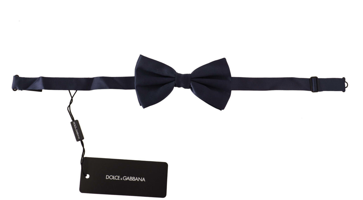 Dolce & Gabbana Elegante Saphir-Seidenfliege