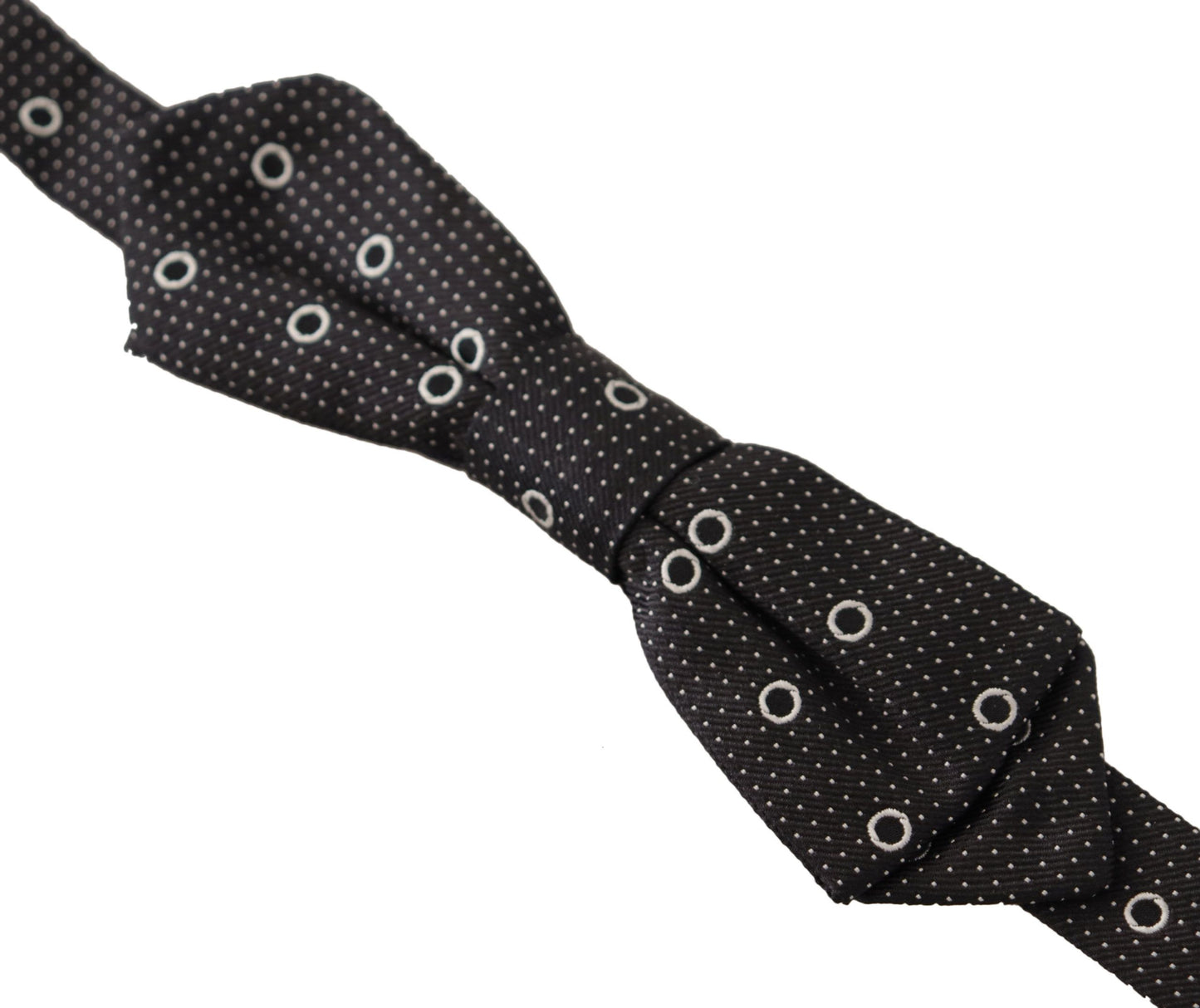 Dolce &amp; Gabbana Polka Dot Silk Bow Tie in Black and White