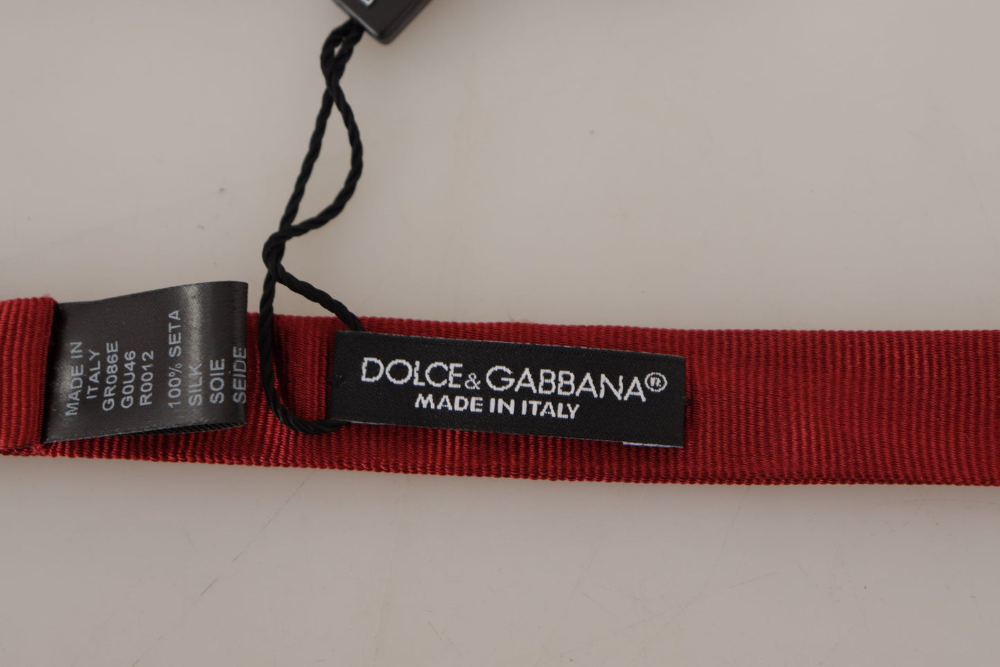 Dolce & Gabbana Elegante rote Seidenfliege