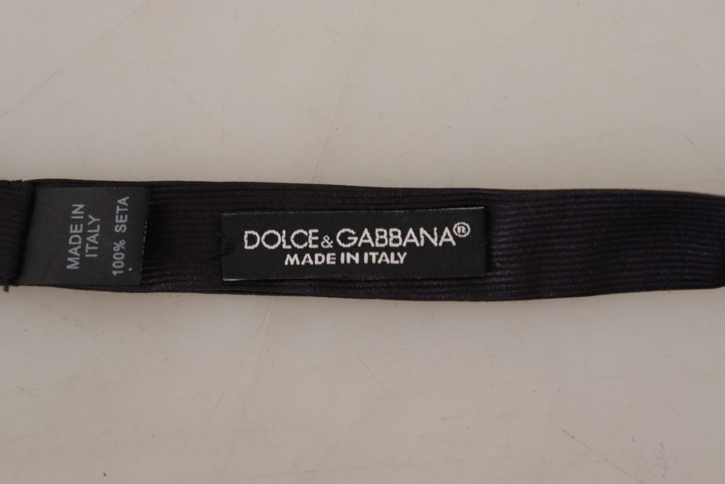 Dolce & Gabbana Elegante schwarze Seidenfliege