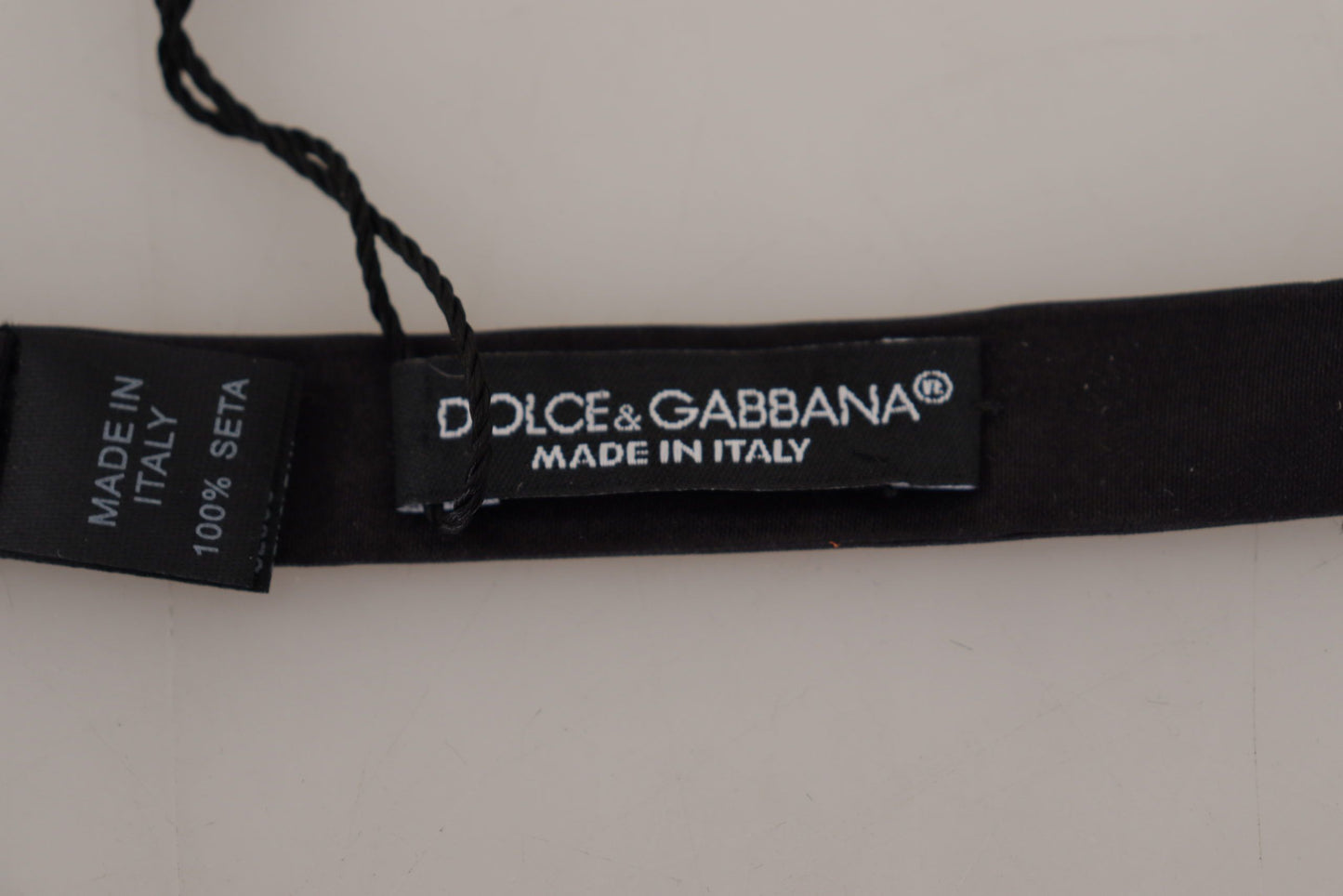 Dolce & Gabbana Elegante schwarze Seidenfliege