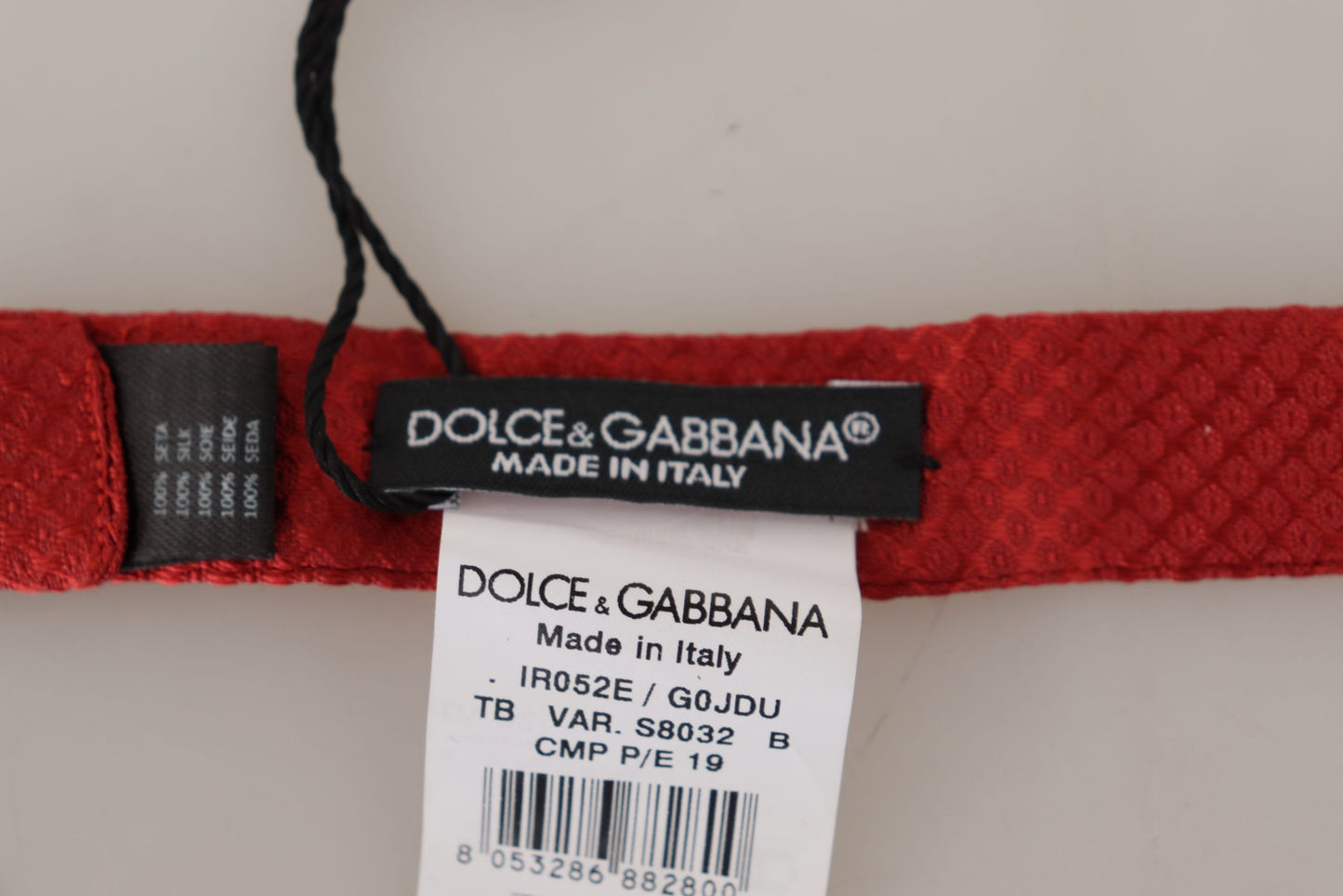 Dolce & Gabbana Elegante rote Seidenfliege