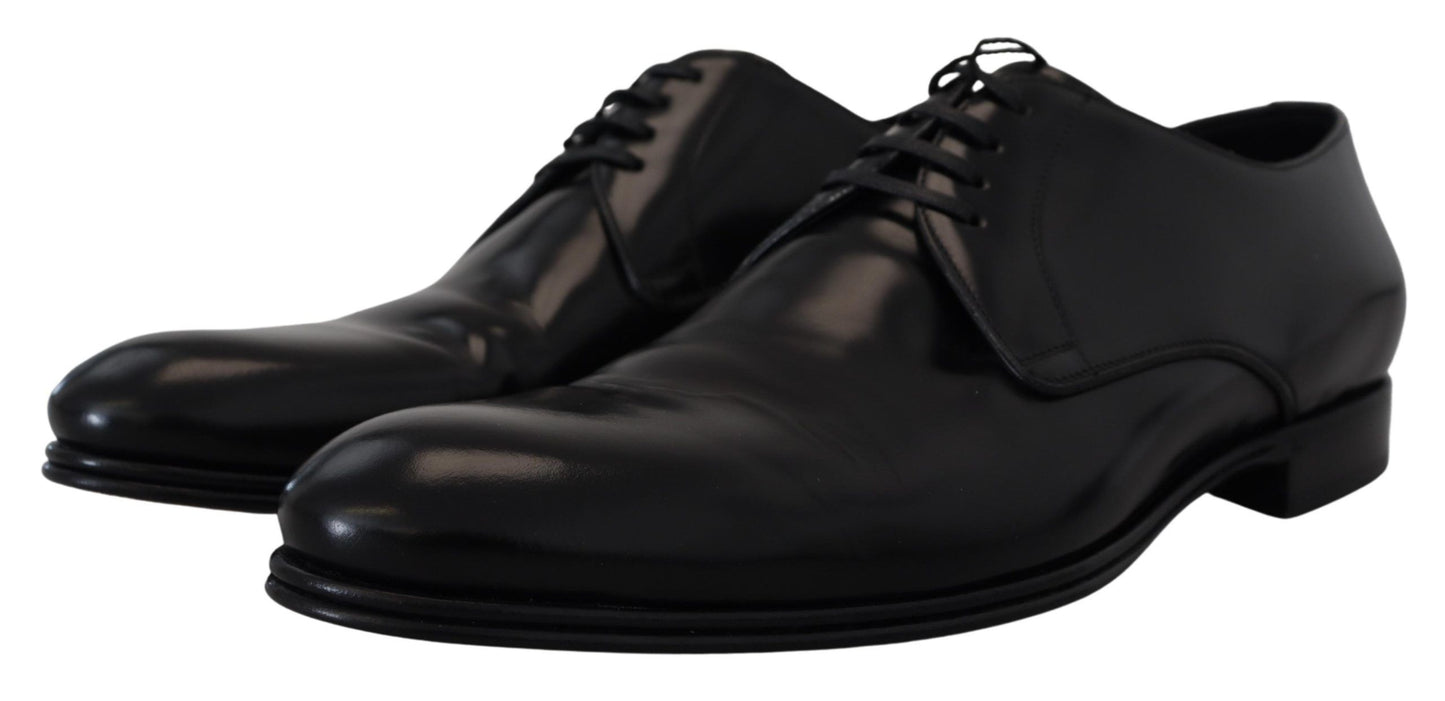 Dolce &amp; Gabbana Elegant Derby Shoes in Black Leather