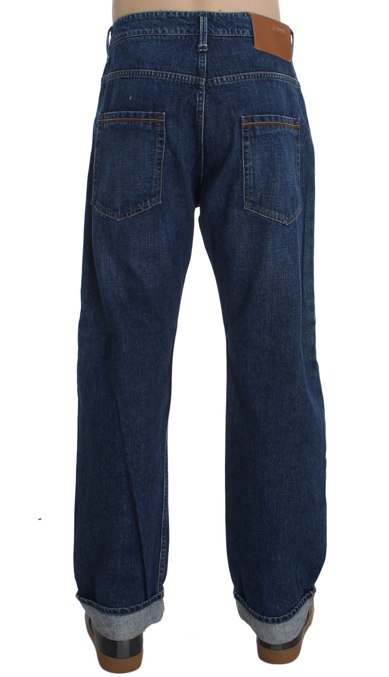 Acht Schicke Baggy Loose Fit Blaue Jeans für Männer