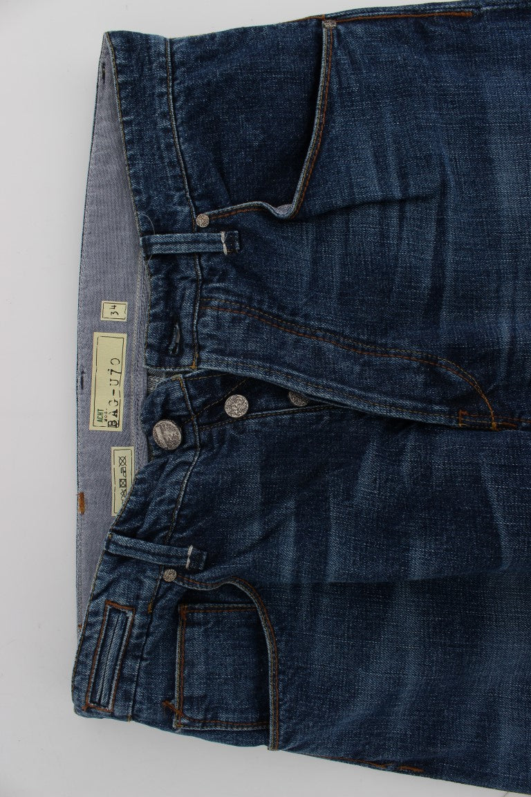 Acht Schicke Baggy Loose Fit Blaue Jeans für Männer