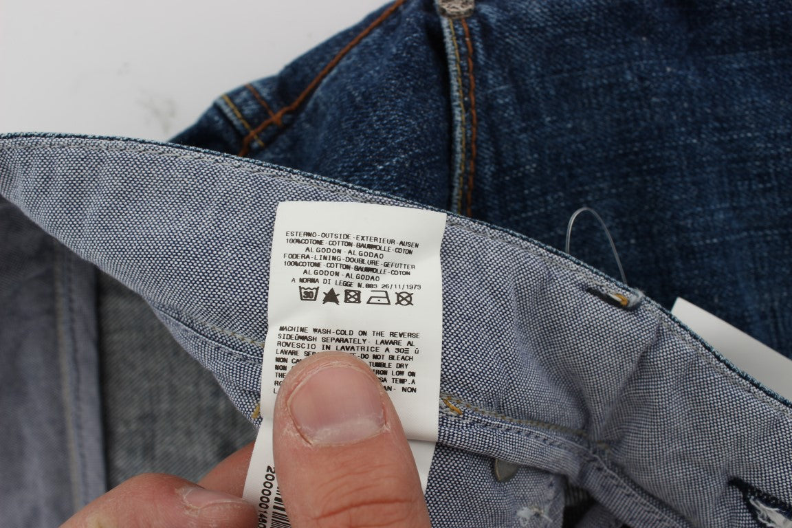 Acht Schicke Baggy Loose Fit Blaue Jeans für Männer