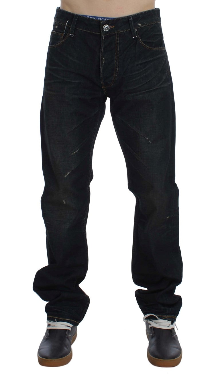 Eight Elegant Straight Fit Jeans in Dark Blue