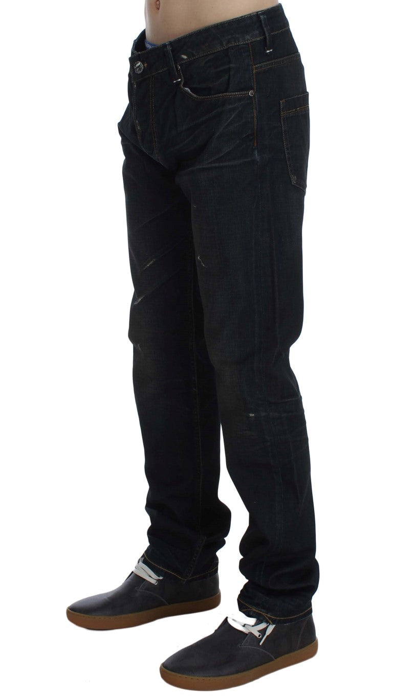 Eight Elegant Straight Fit Jeans in Dark Blue