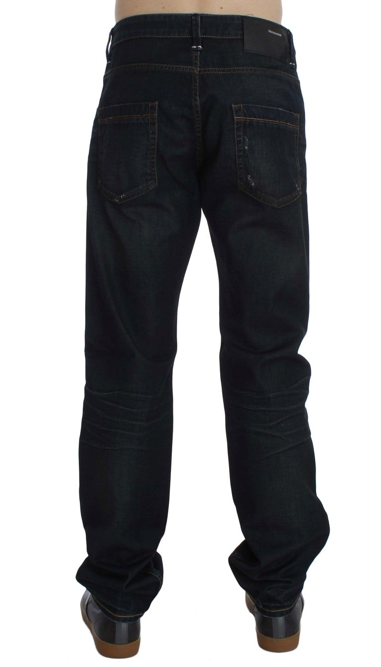 Eight Elegant Straight Fit Jeans in Dark Blue