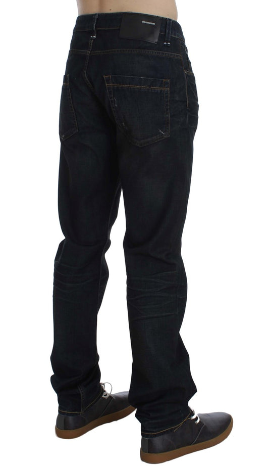 Acht Elegante Straight Fit Jeans in Dunkelblau