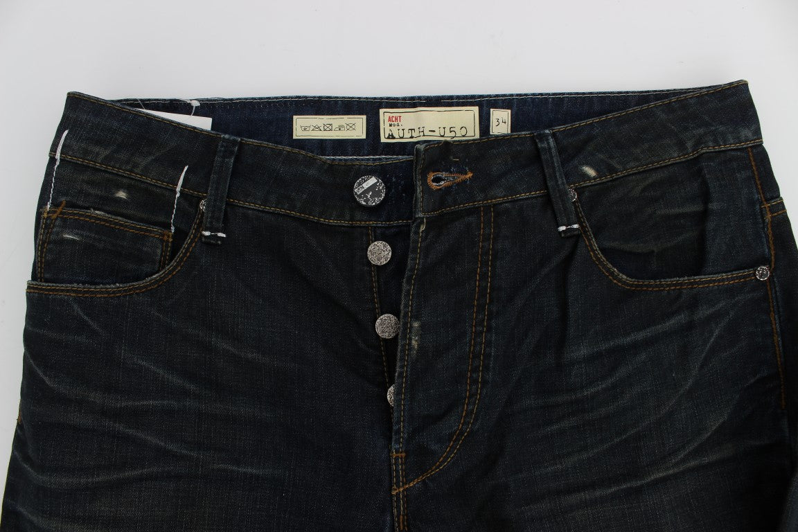 Eight Elegant Straight Fit Jeans in Dark Blue