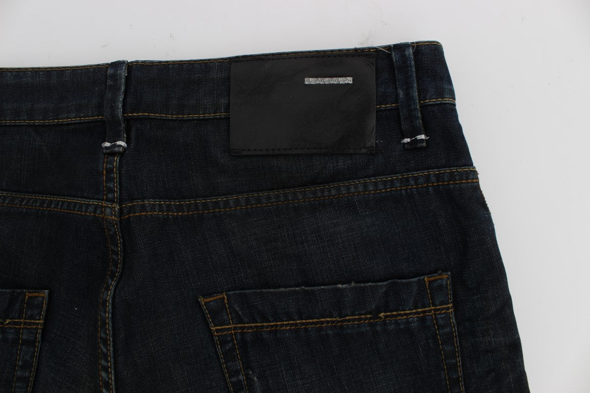 Eight Elegant Straight Fit Jeans in Dark Blue