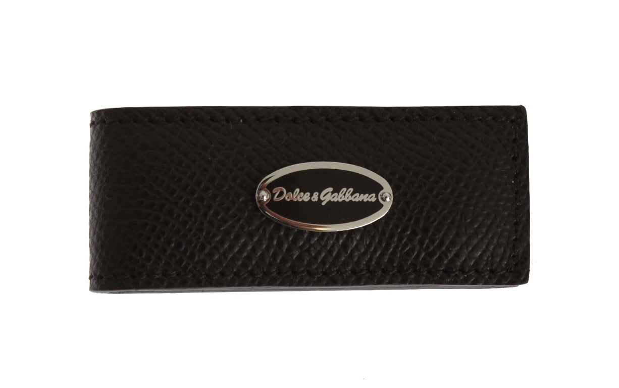 Dolce &amp; Gabbana Elegant money clip made of brown leather