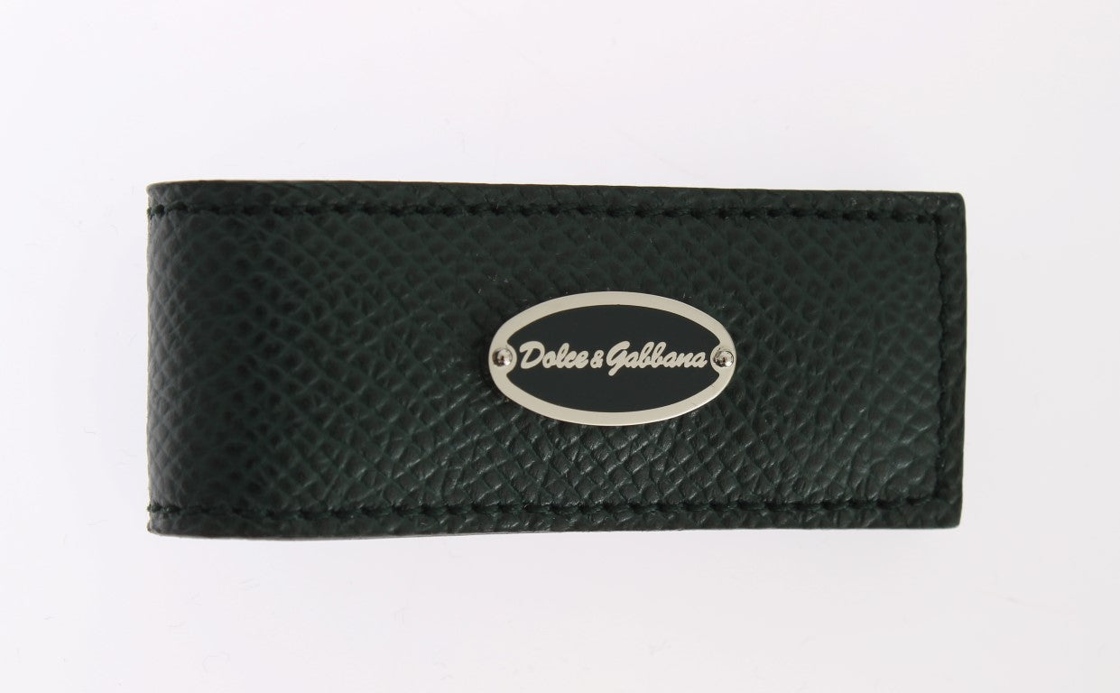 Dolce &amp; Gabbana Elegant money clip made of green leather