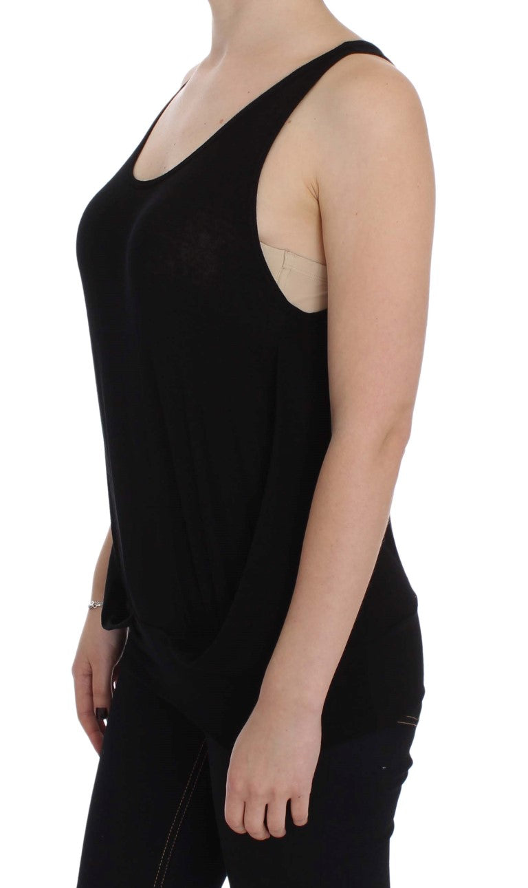 PLEIN SUD Slim Black Cami Blouse Tank Top