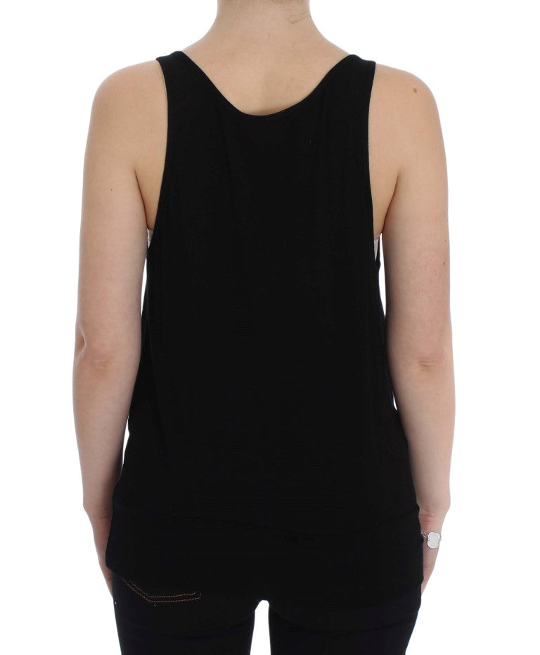 PLEIN SUD Slim Black Cami Blouse Tank Top