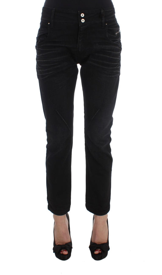 Costume National Elegante schwarze Slouchy Fit Jeans für Trendsetter