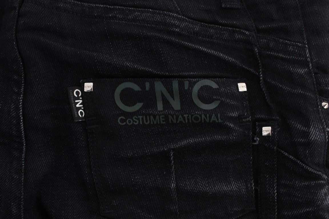 Costume National Elegante schwarze Slouchy Fit Jeans für Trendsetter