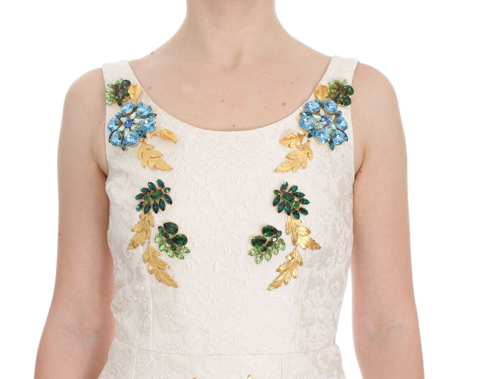 Dolce &amp; Gabbana Elegant floral brocade sheath dress