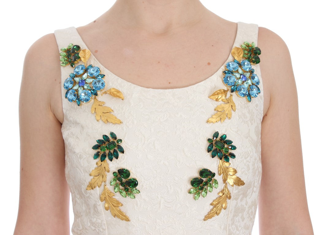 Dolce &amp; Gabbana Elegant floral brocade sheath dress