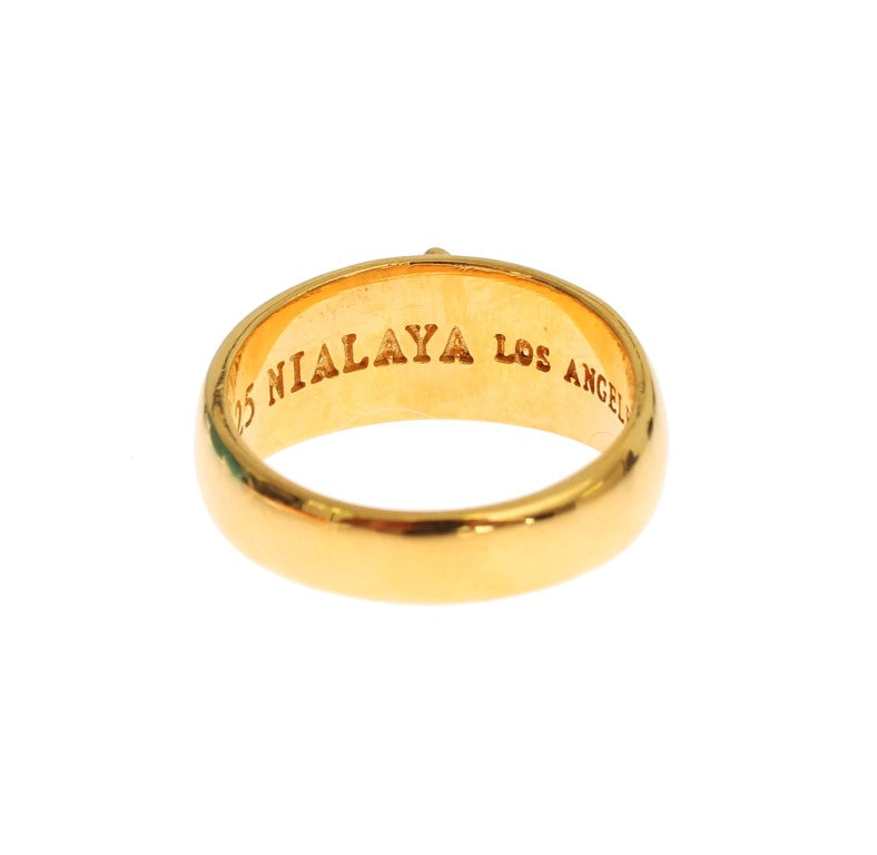 Nialaya Exclusive Gold Plated Men's Ring