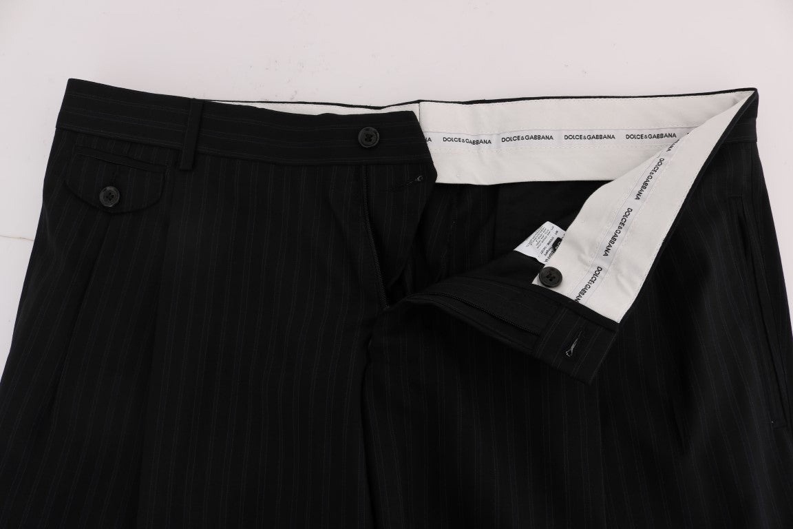 Dolce &amp; Gabbana Elegant blue striped dress pants