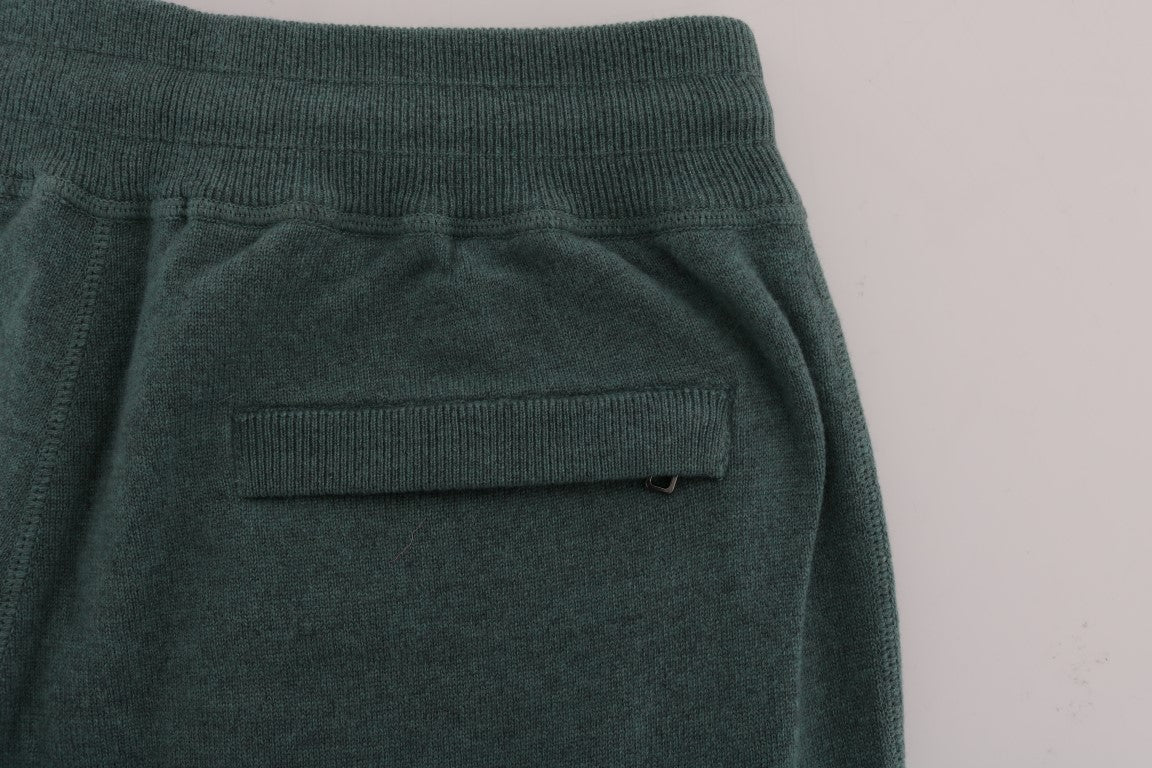 Dolce &amp; Gabbana Elegant green cashmere sports pants