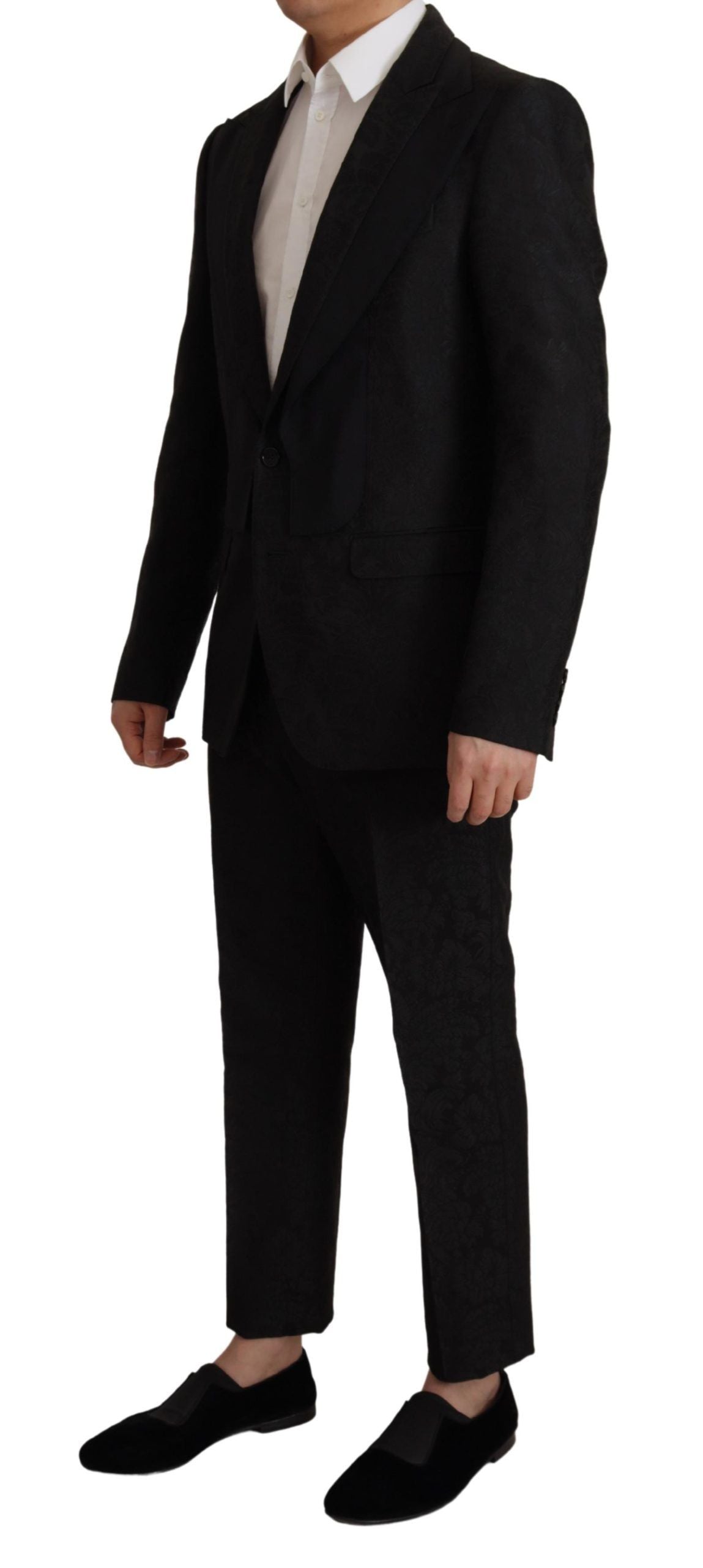 Dolce &amp; Gabbana Elegant Black Two-Piece Martini Suit