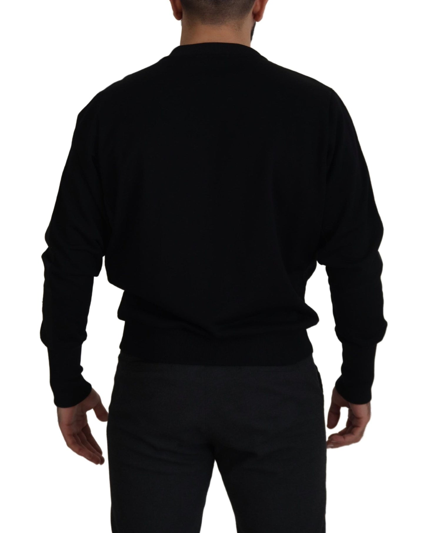 Dolce & Gabbana Eleganter Pullover aus Baumwollmischung mit Rundhalsausschnitt