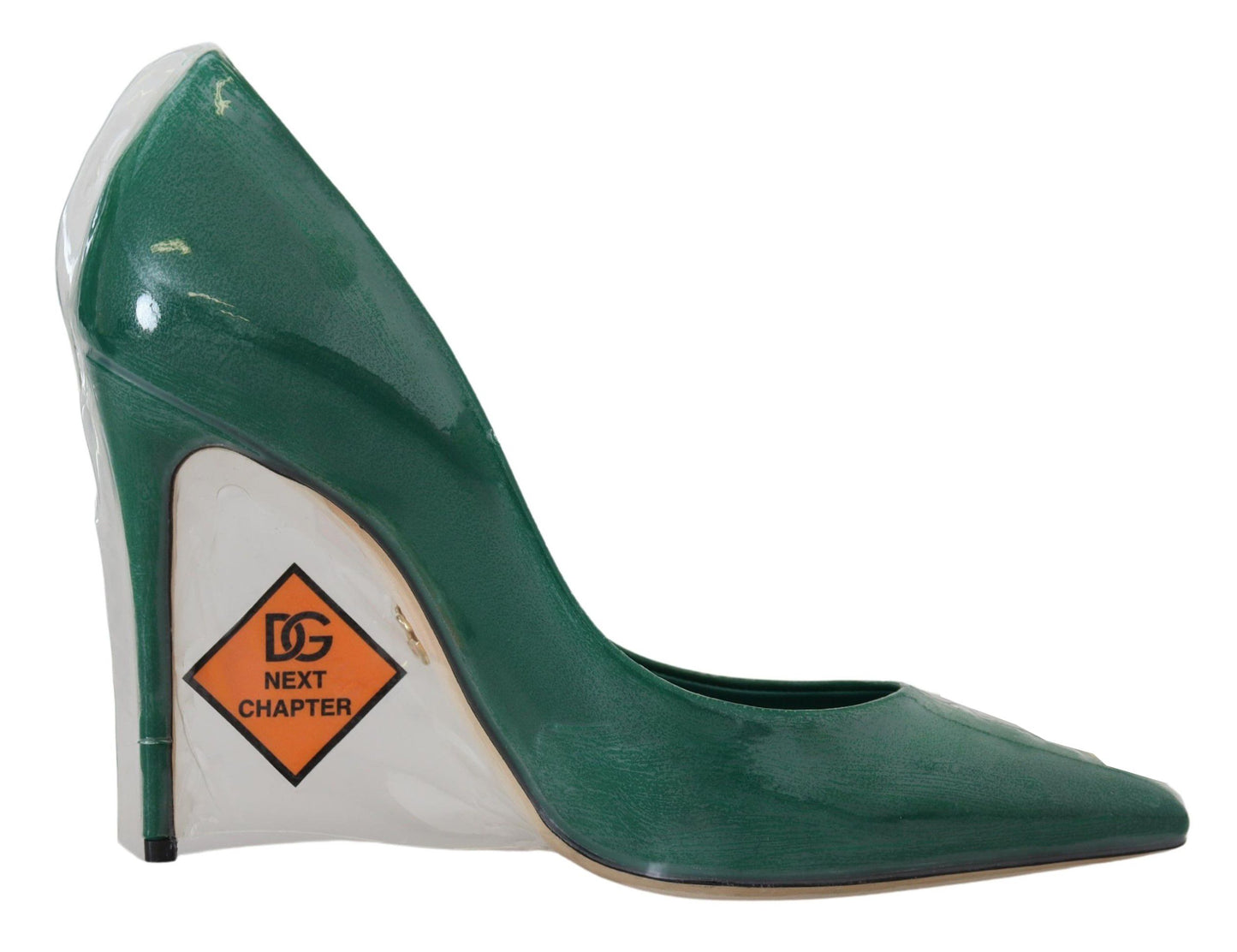 Dolce &amp; Gabbana Emerald Green Elegance Leather Heels Pumps