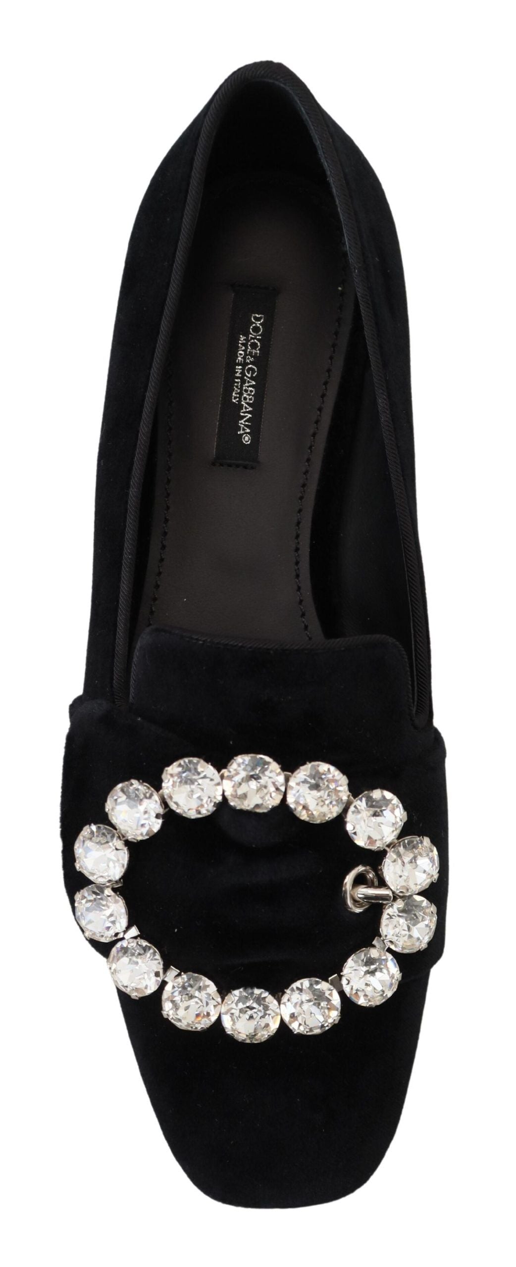 Dolce &amp; Gabbana Chic velvet loafers with crystal embellishments