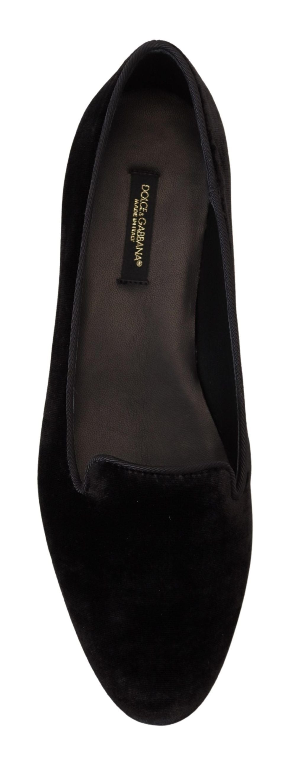 Dolce &amp; Gabbana Elegant black silk blend loafers