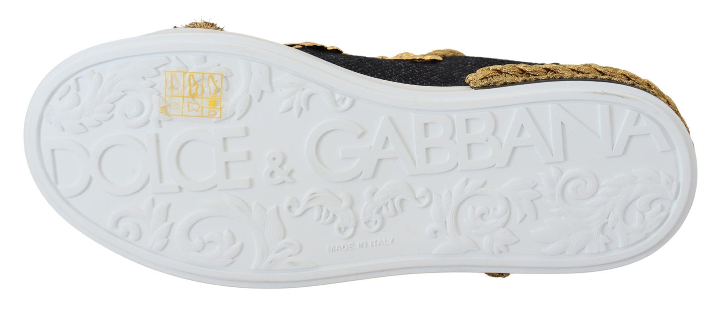 Dolce &amp; Gabbana Elegant Portofino Sneakers made of leather in black