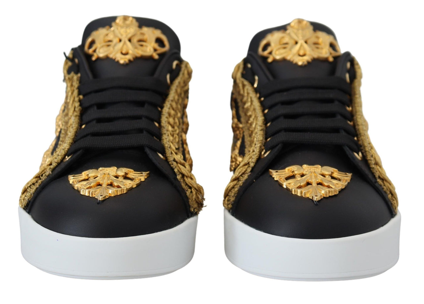 Dolce &amp; Gabbana Elegant Portofino Sneakers made of leather in black