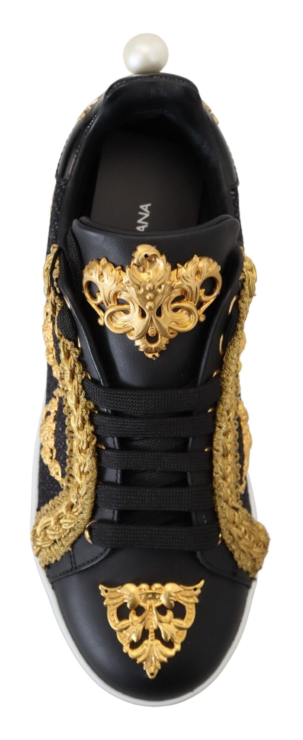 Dolce &amp; Gabbana Elegant Portofino Sneakers made of leather in black