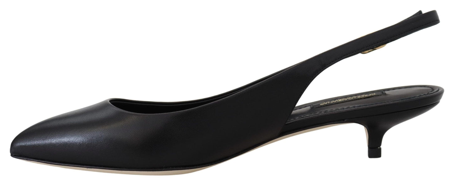 Dolce &amp; Gabbana Elegant slingback pumps in black leather