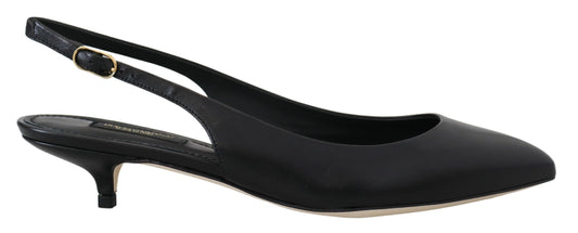 Dolce &amp; Gabbana Elegant slingback pumps in black leather