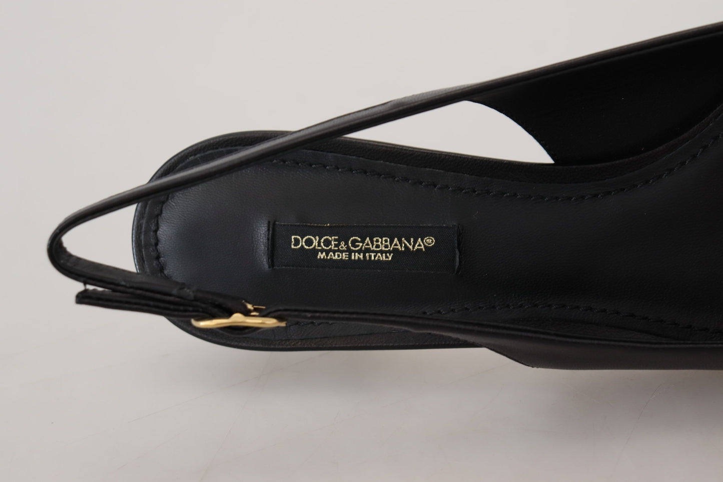 Dolce &amp; Gabbana Elegant slingback pumps in black leather