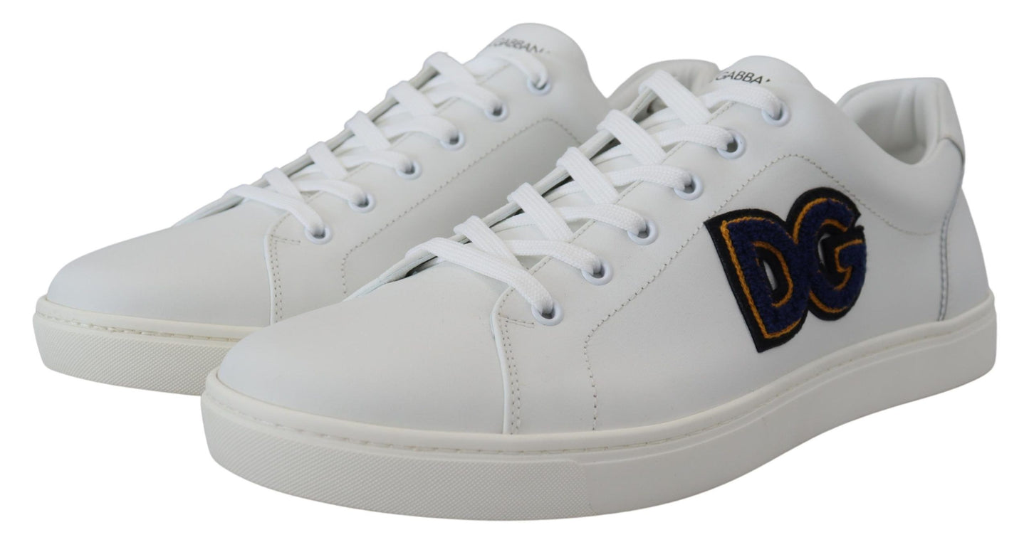 Dolce & Gabbana Elegante Herren-Sneakers aus weißem Leder