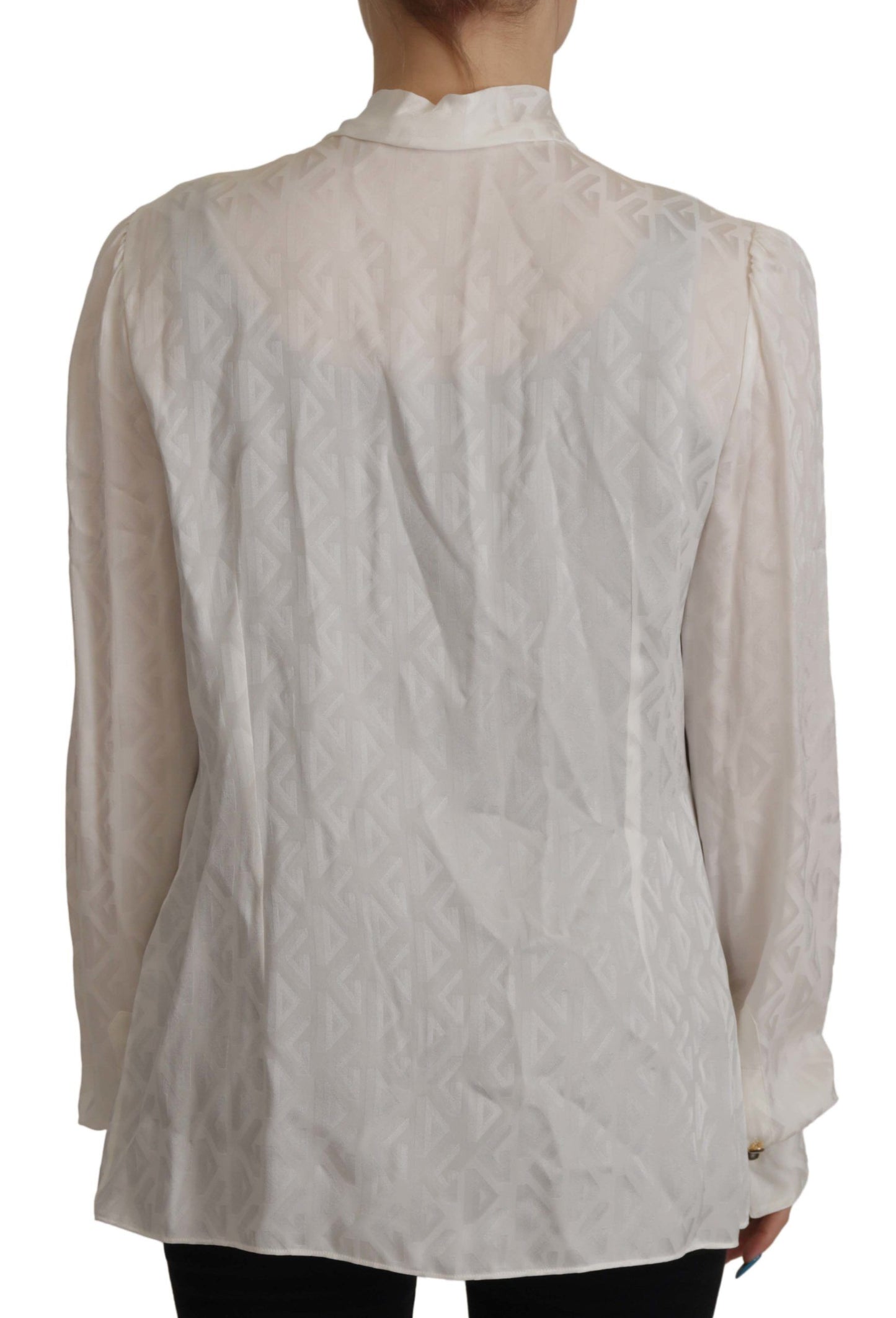 Dolce &amp; Gabbana Elegant silk ascot collar blouse