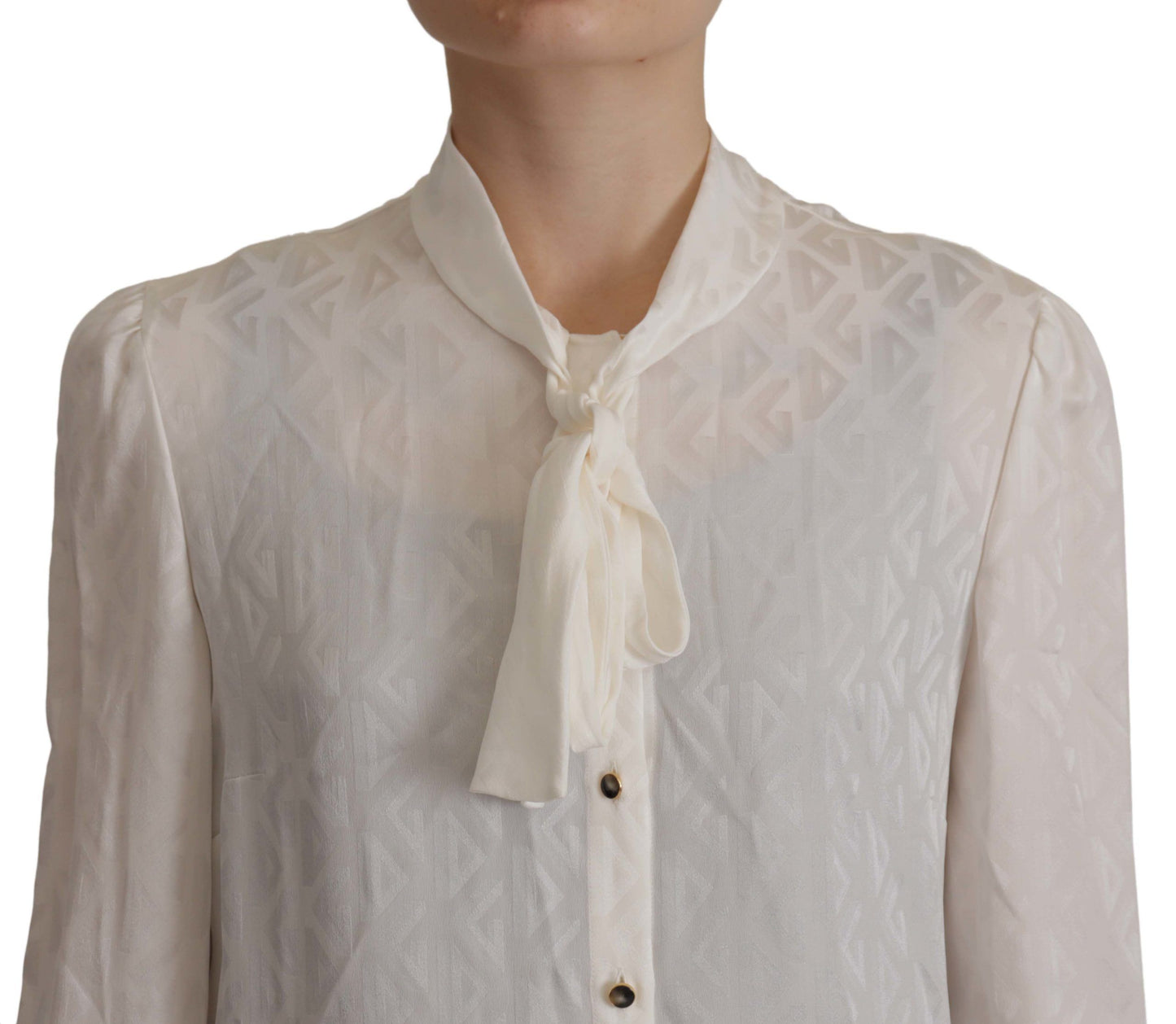 Dolce &amp; Gabbana Elegant silk ascot collar blouse