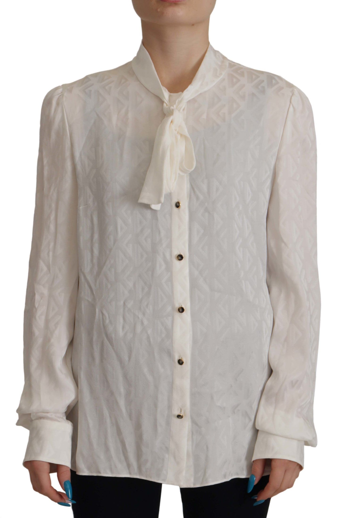 Dolce &amp; Gabbana Elegant silk ascot collar blouse