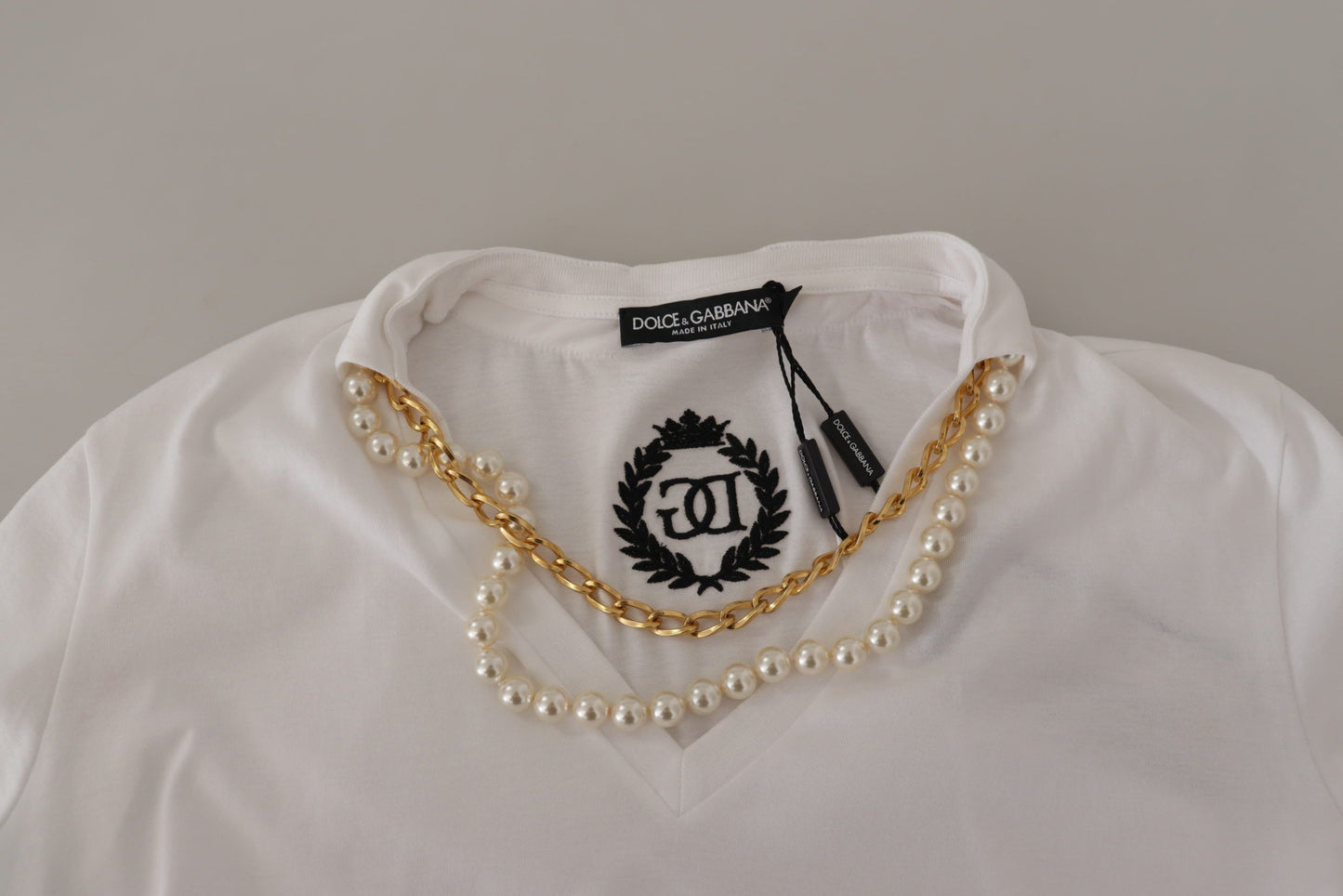 Dolce &amp; Gabbana Beautiful V-neck tee with logo detail