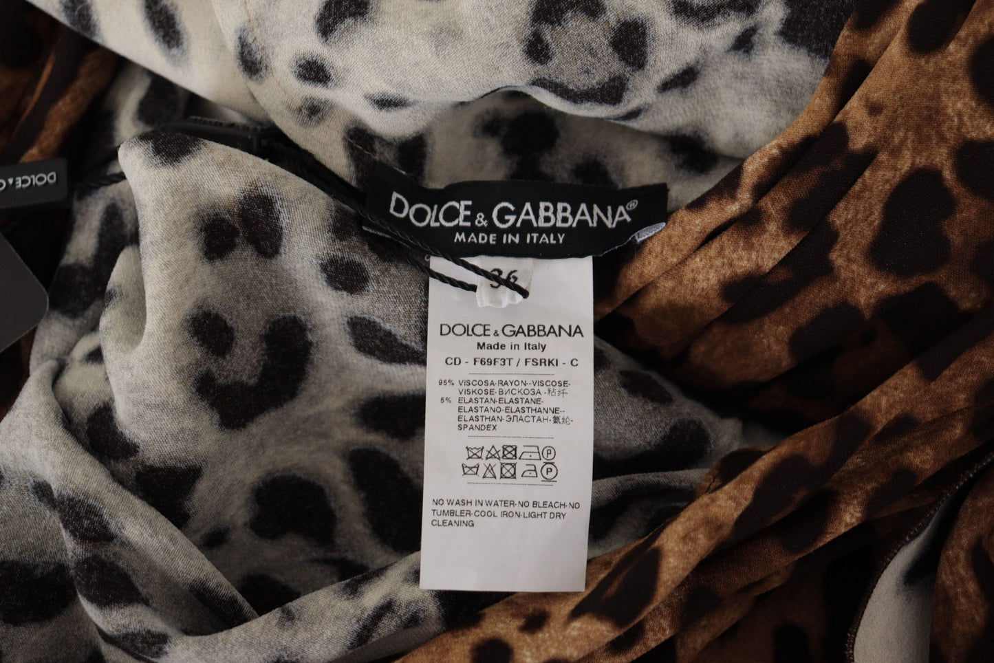 Dolce & Gabbana Elegantes Maxikleid mit V-Ausschnitt und A-Linie in Braun